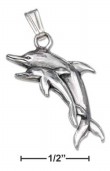 
Sterling Silver Satin DC Dolphin With Bab
