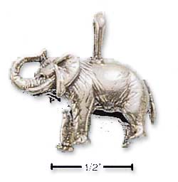 
Sterling Silver Antiqued Standing Elephant Charm
