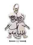 
Sterling Silver Antiqued Flat Girl And Bo
