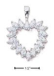 
Sterling Silver Multiple Marquise CZ Hear
