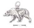 
Sterling Silver Antiqued Flat Grizzly Bea
