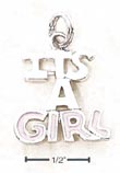
Sterling Silver It's A Girl Charm No Ston
