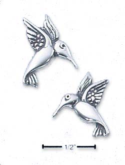 
Sterling Silver Medium Humming Bird Post Earrings
