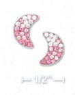 
SS 10mm Pink To White Crystal Moon Post E
