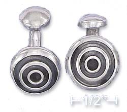
Sterling Silver 16mm Antiqued Swirled Cuff Links
