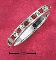 
SS CZ Synthetic Ruby July Eternity Ring 3
