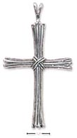 
Sterling Silver straw Cross With Center X
