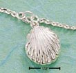 
Sterling Silver Cable Anklet With Scallop
