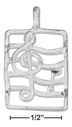 
Sterling Silver DC Musical Notes On Scale Charm

