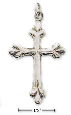 
Sterling Silver Antiqued Branched Cross Pendant
