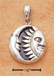 
Sterling Silver Sun and Moon With Lapis P
