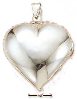 
Sterling Silver Large High Polish Heart Pendant

