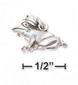 
Sterling Silver 3d Prince Frog With Crown Charm
