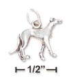 
Sterling Silver 3d Antiqued Greyhound Dog
