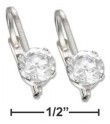 
Sterling Silver 5mm Round CZ Leverback Ea

