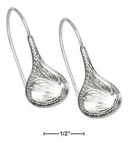 
Sterling Silver Medium Etched Teardrop Earrings

