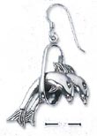 
Sterling Silver Double Jumping Dolphin Ea
