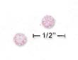 
Sterling Silver 5mm Round Pink CZ Post Ea
