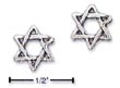 
Sterling Silver Small Jewish Star Post Ea
