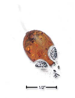 
Sterling Silver Mouse Pin With Honey Amber Body

