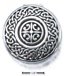 
Sterling Silver Antiqued Celtic Design Pill Box
