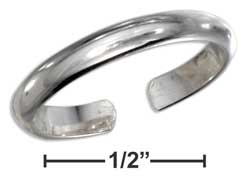 
Sterling Silver High Polish 3mm Single Toe Ring
