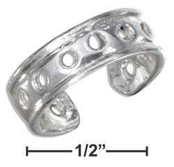 
Sterling Silver Open Circles Band Ring Toe Ring
