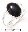 
Sterling Silver Oval Onyx With Split Shan
