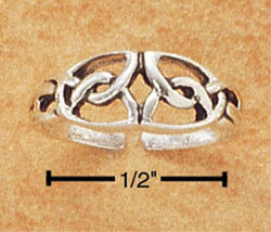 
Sterling Silver Antiqued Celtic Design Toe Ring
