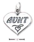 
Sterling Silver Aunt With Heart On Heart 
