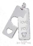 
Sterling Silver 11x30mm I Love You Tag Pe
