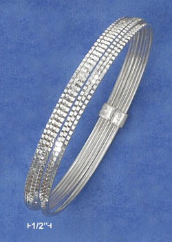 
Sterling Silver Sparkle-Cut Semanario Bracelet
