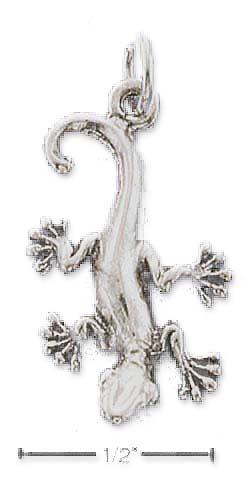 
Sterling Silver High Polish Gecko Lizard Charm
