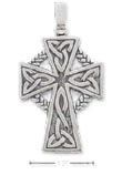 
Sterling Silver Fancy Celtic Braid Cross 
