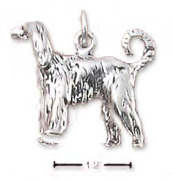 
Sterling Silver 3-D Afghan Hound (Kasha) Charm
