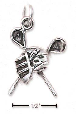 
Sterling Silver LaCrosse Sticks And Mask Charm
