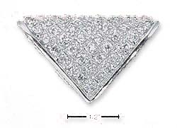 
Sterling Silver Pave Cubic Zirconia Triangle Slide Pendant
