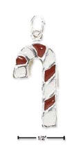 
Sterling Silver Enameled Cane Charm ( 2 S

