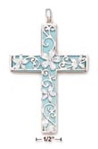 
Sterling Silver Turquoise Filigree Cross 
