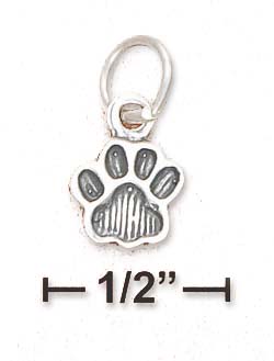 
Sterling Silver Antiqued Small Paw-print Charm
