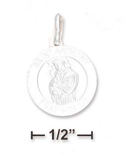 
Sterling Silver Round Saint Anthony Disk Charm
