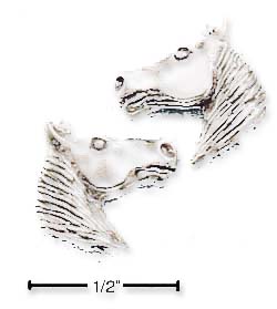 
Sterling Silver Large Horse-head Post Earrings
