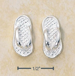 
Sterling Silver Bright Flip-Flop Post Earrings
