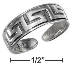 
Sterling Silver Antiqued Greek Design Toe Ring
