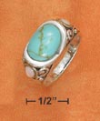 
Sterling Silver 9x11mm Turquoise Filigree
