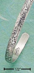 
Sterling Silver Scrolled Antiqued Narrow 
