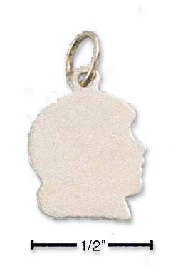 
Sterling Silver Side View Girls Profile Charm
