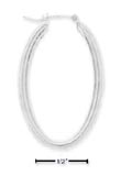 
Sterling Silver Oval Hoop Earrings With L
