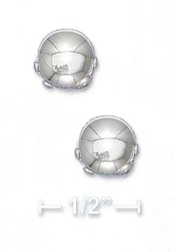 
Sterling Silver 10mm Round Ball Post Earrings
