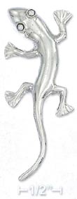 
Sterling Silver 26x52mm High Polish Gecko

